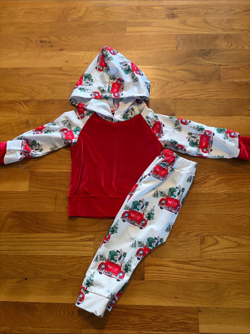 Velvet Christmas Truck 2 pc Set